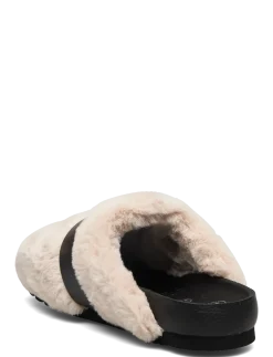 SL ALBERTA SUEDE OFF WHITE - Flade mules