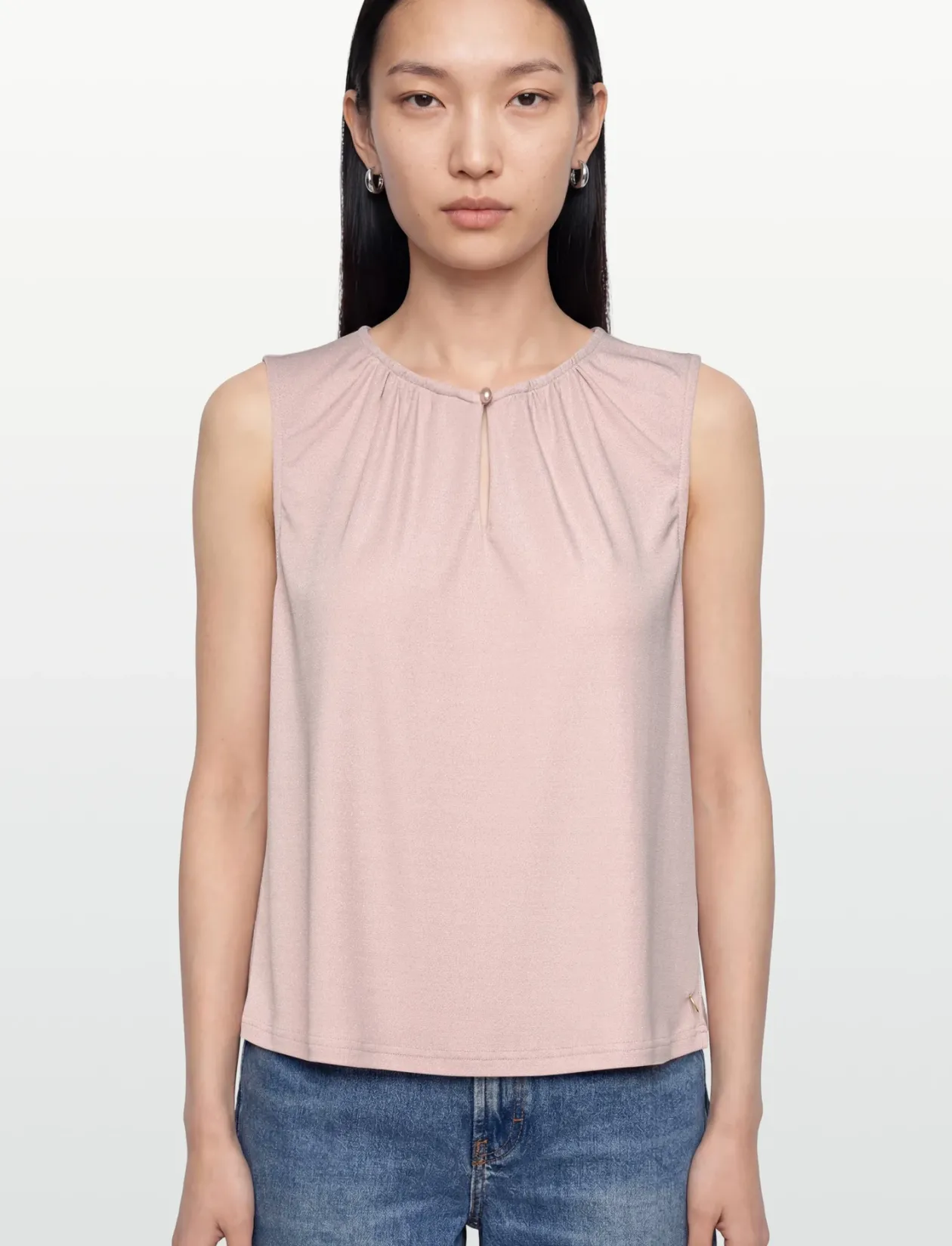 Sleveless lurex top - Ærmeløse bluser