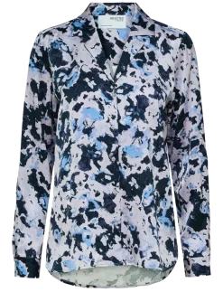 SLFARONIA LS AOP SATIN SHIRT B - Langærmede