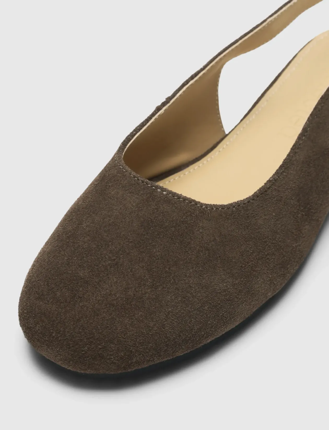 SLFCHARLOTTE SUEDE BALLERINA - Flade slingbacks