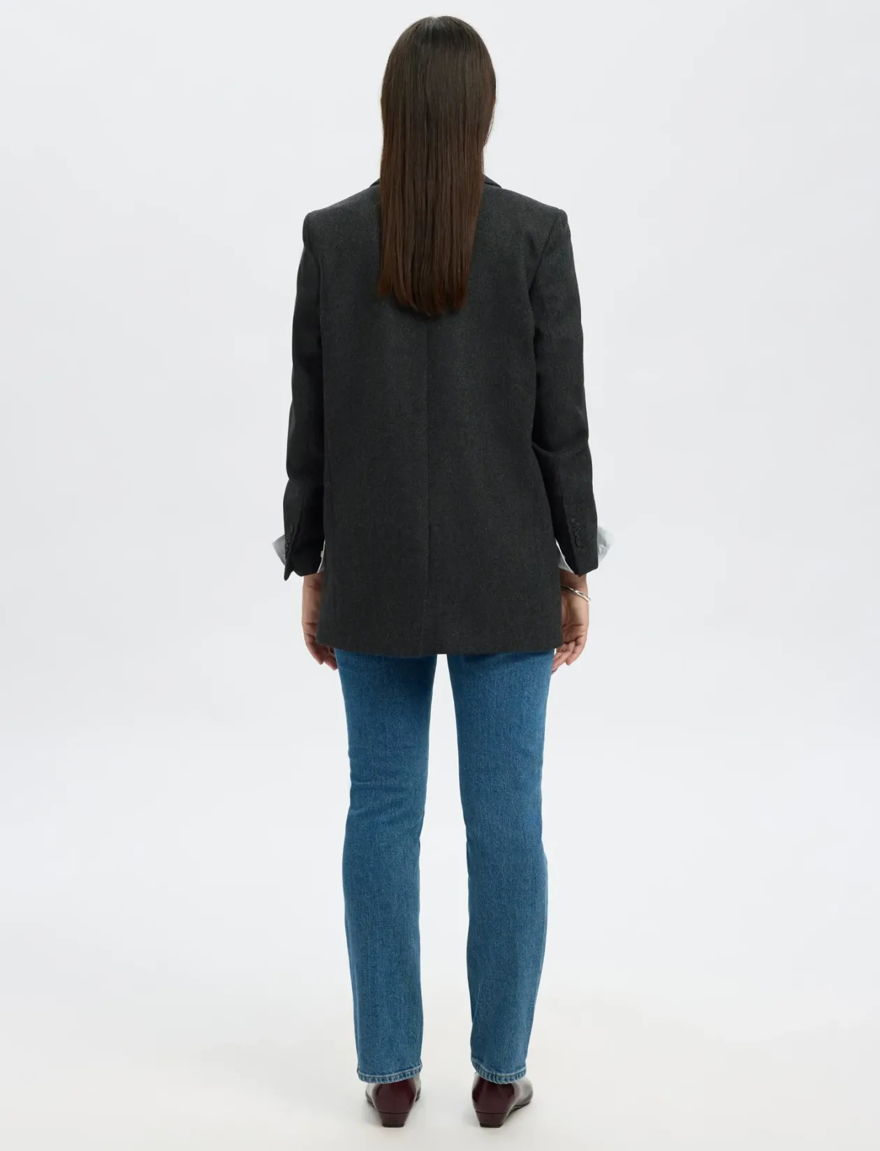 SLFELIN WOOL BLEND BLAZER NOOS - Dobbeltradede blazere