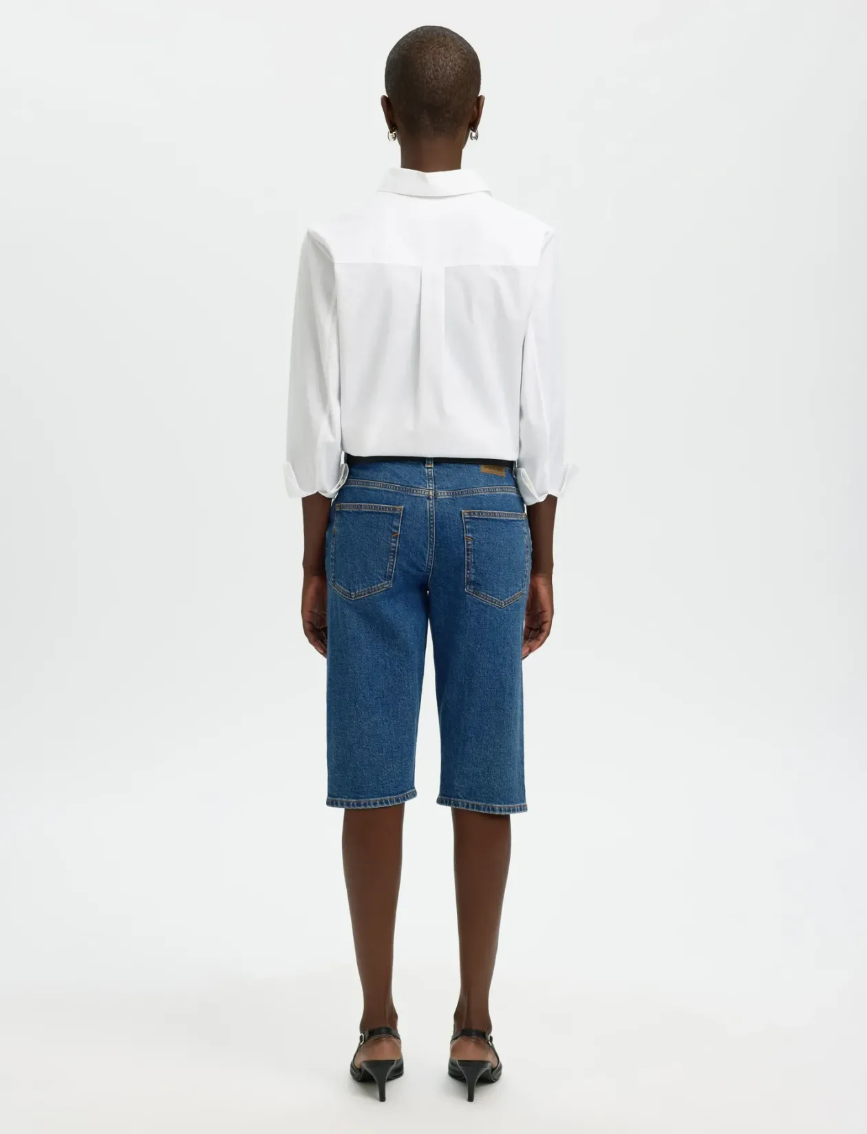SLFEVA MW DENIM CAPRI - Capri bukser
