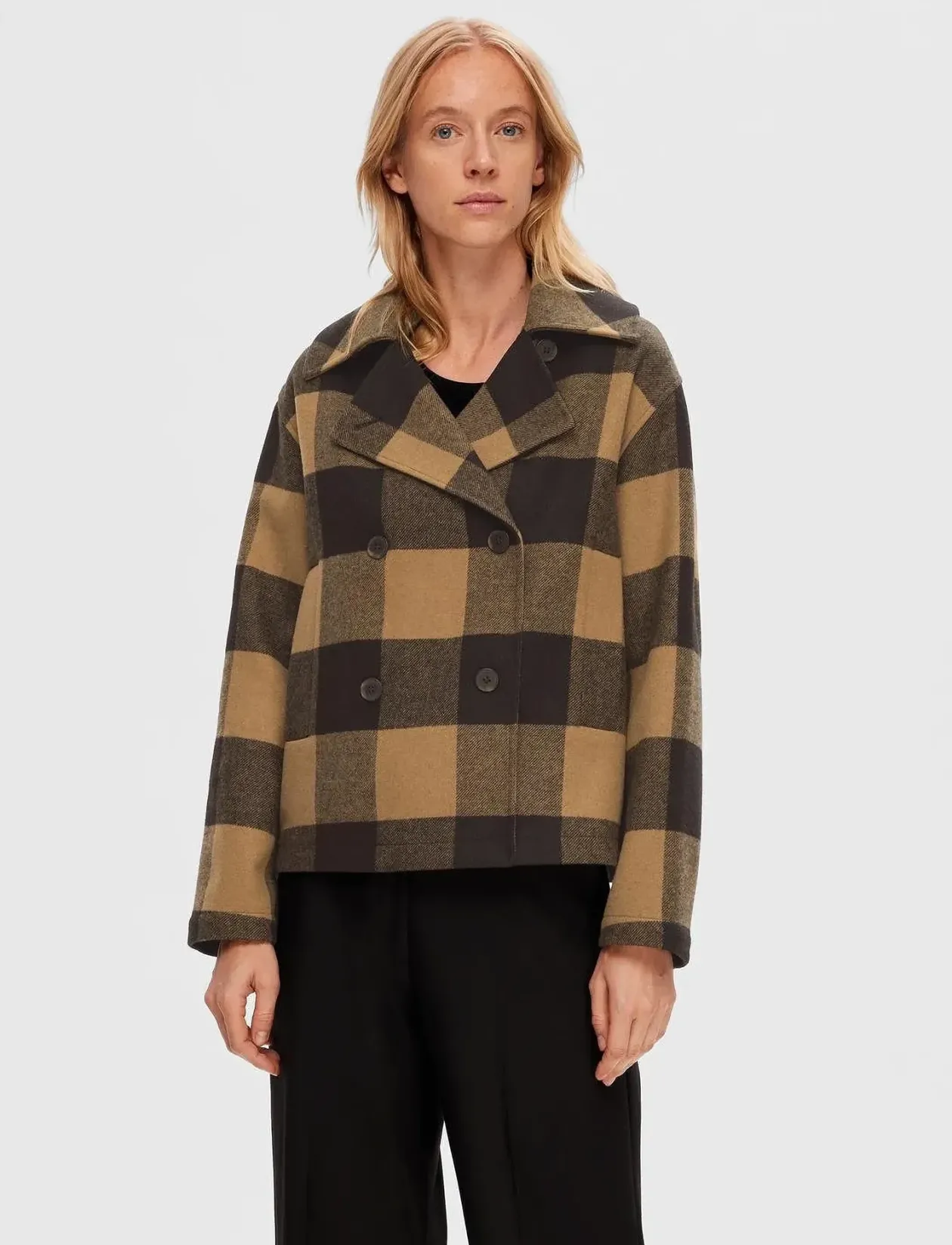 SLFEVANA SHORT WOOL JACKET - Uldjakker
