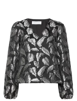SLFPAULA SILVER LEAF LS TOP B - Langærmede bluser