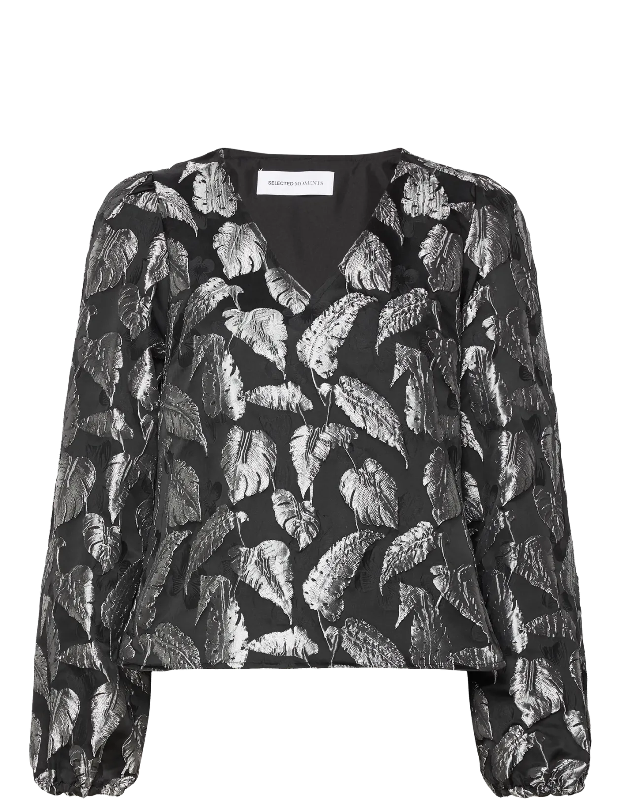 SLFPAULA SILVER LEAF LS TOP B - Langærmede bluser