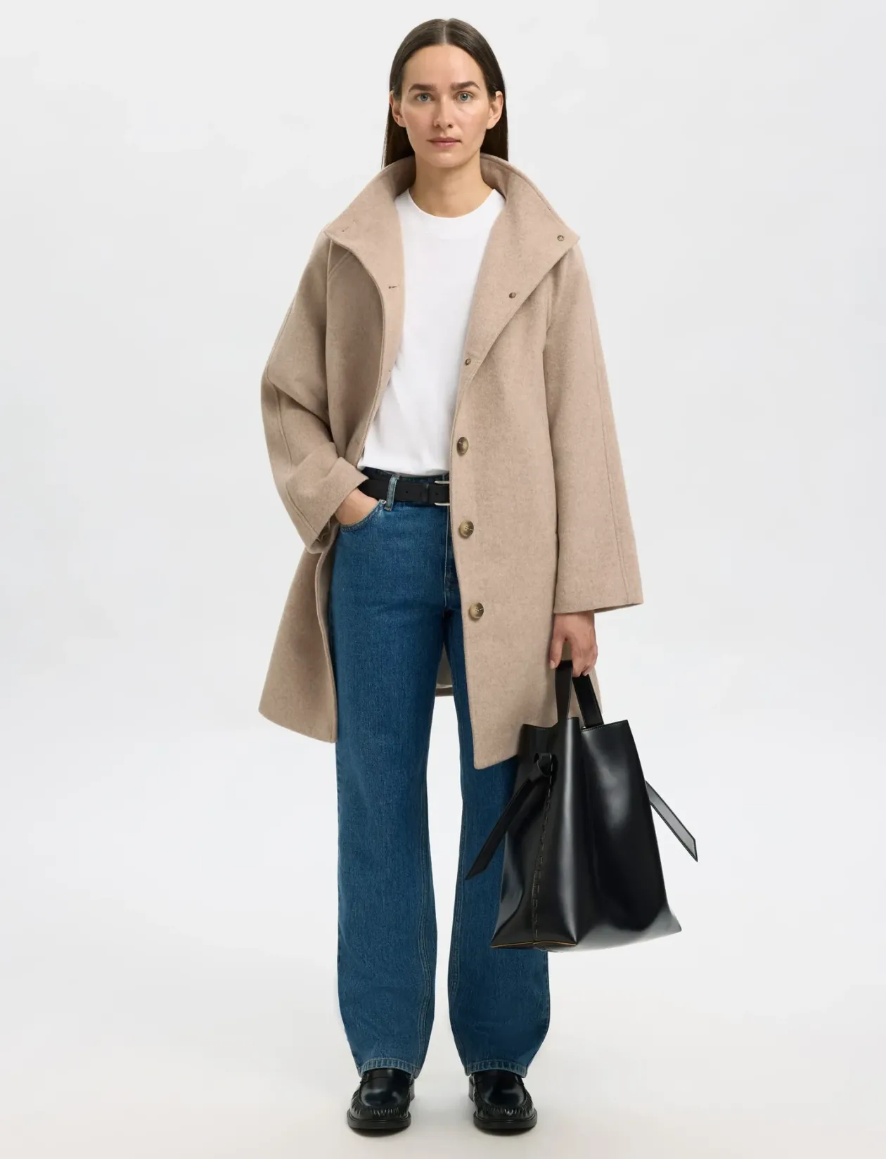 SLFVINNI WOOL BLEND COAT NOOS - Uldfrakker