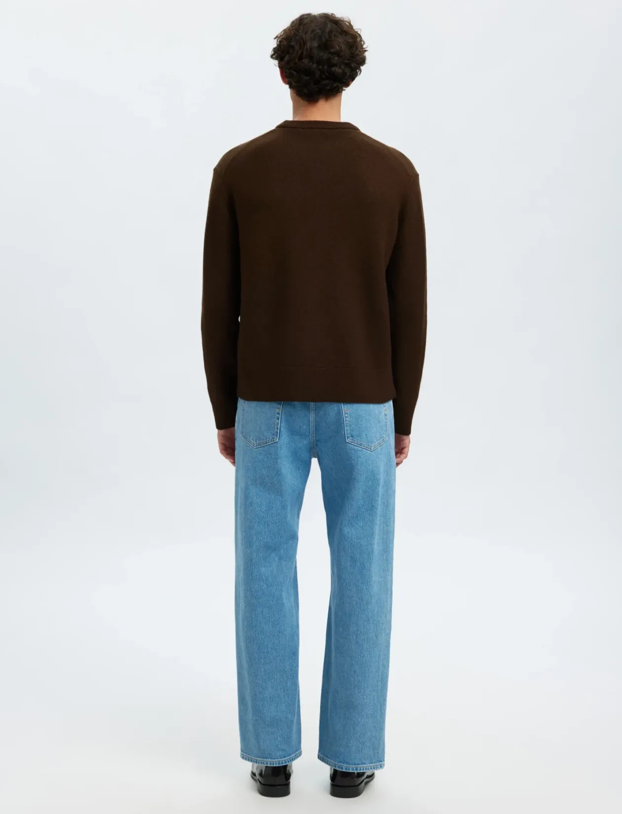 SLHARNE LS KNIT RELAXED WOOL CREW NECK - Rund hals
