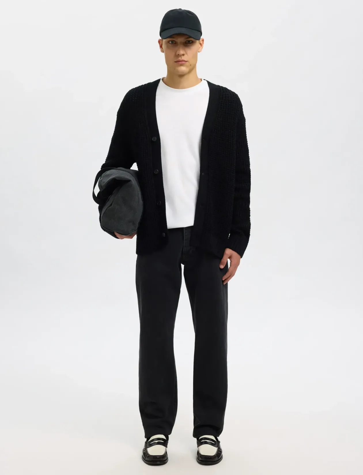 SLHDERECK LS KNIT STRUC RELAXED CARDIGAN - Cardigans