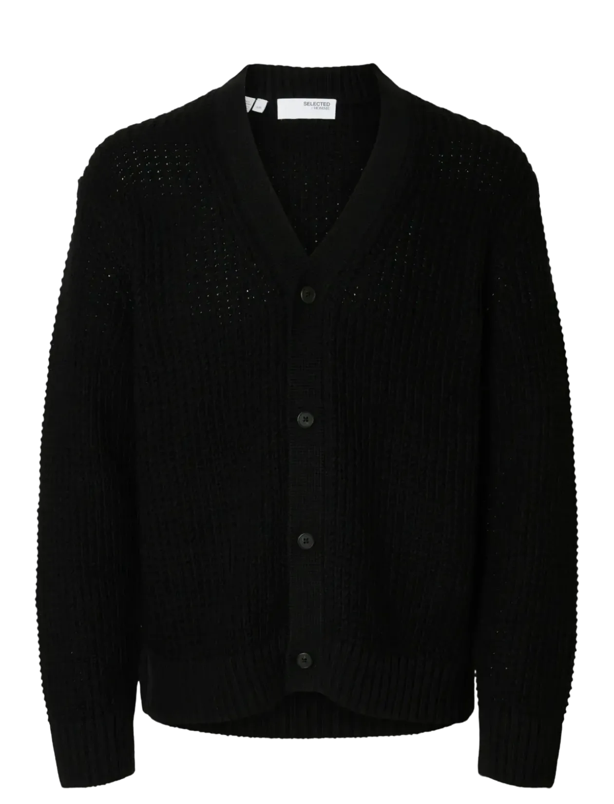 SLHDERECK LS KNIT STRUC RELAXED CARDIGAN - Cardigans