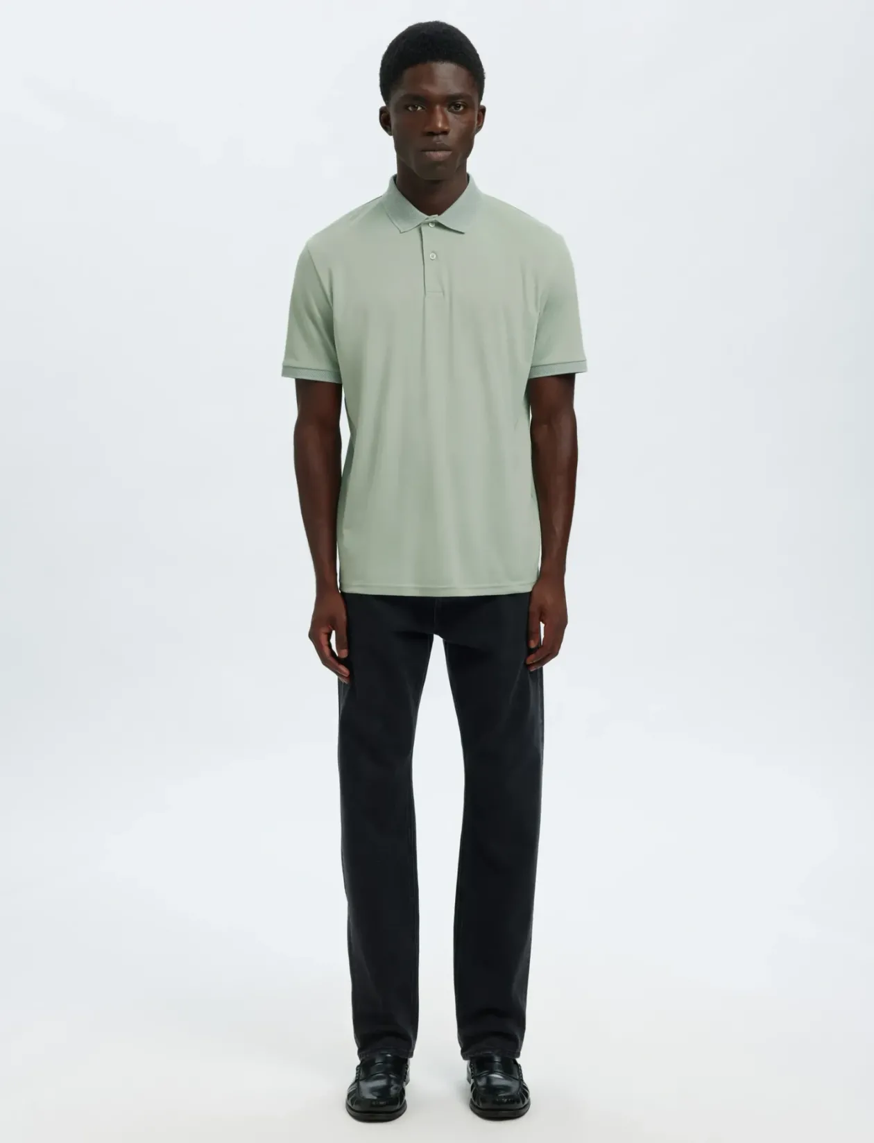 SLHFAVE BUTTON SS POLO NOOS - Kortærmede