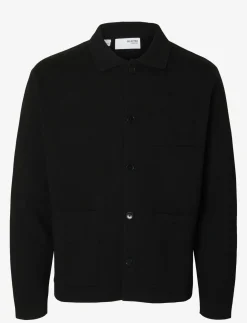SLHMIKE LIGHT RELAXED POLO CARDIGAN NOOS - Cardigans