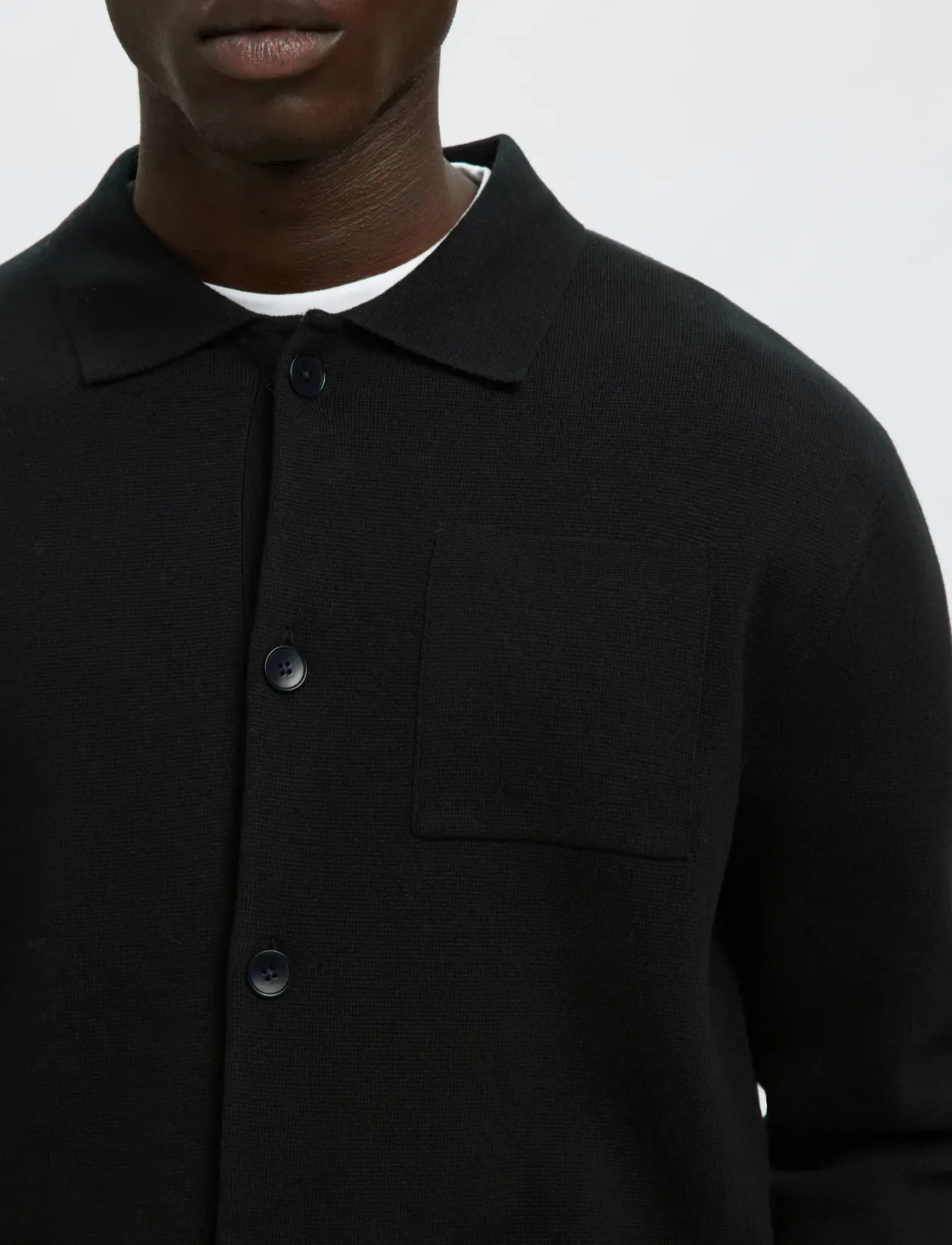 SLHMIKE LIGHT RELAXED POLO CARDIGAN NOOS - Cardigans