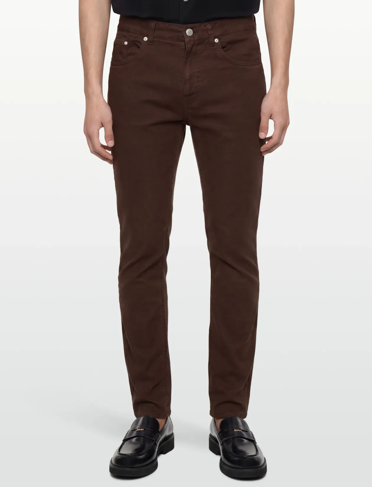 SLIM COTTON / LINEN JEANS - Hørbukser