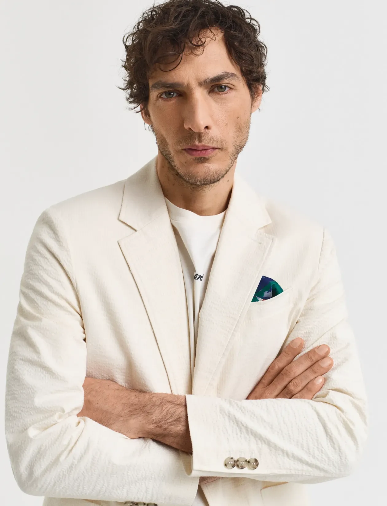 SLIM SEERSUCKER SUIT JACKET - Enkeltradede blazere
