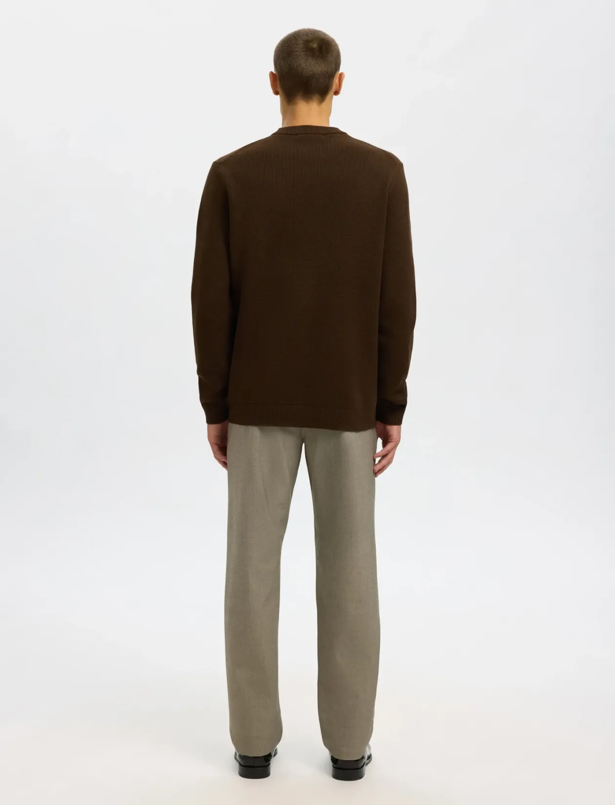 SLMDANE LS KNIT REG STRUC CREW NECK NOOS - Rund hals
