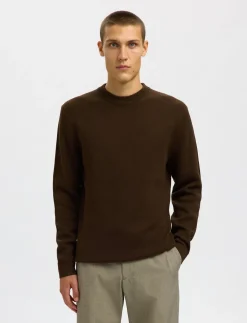 SLMDANE LS KNIT REG STRUC CREW NECK NOOS - Rund hals