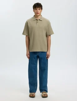 SLMRELAXSIMON RIBBED SS POLO - Kortærmede