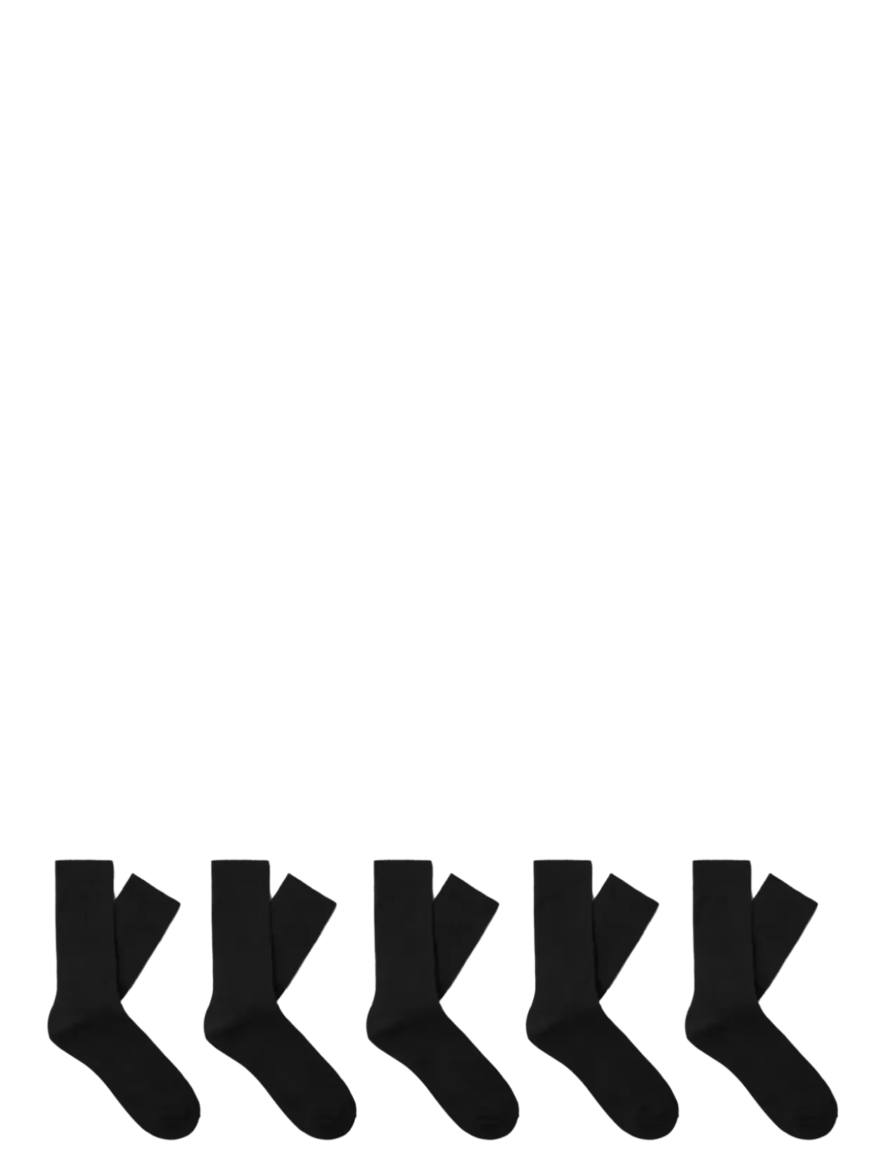 SLMRIVER 5-PACK RIB SOCK - Sokker