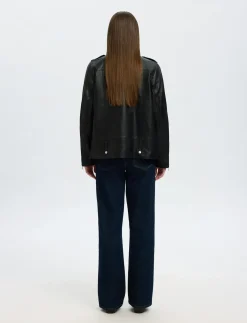 SLWMADISON LEATHER JACKET B NOOS - Læderjakker