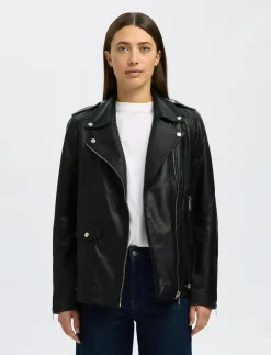 SLWMADISON LEATHER JACKET B NOOS - Læderjakker