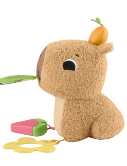 Snuggly Snacky Capybara Plush Baby Sensory Toy with Teether & Rattle for Newborns - Bamser