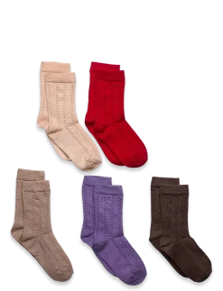 Socks w. knit (5-pack) - Børn