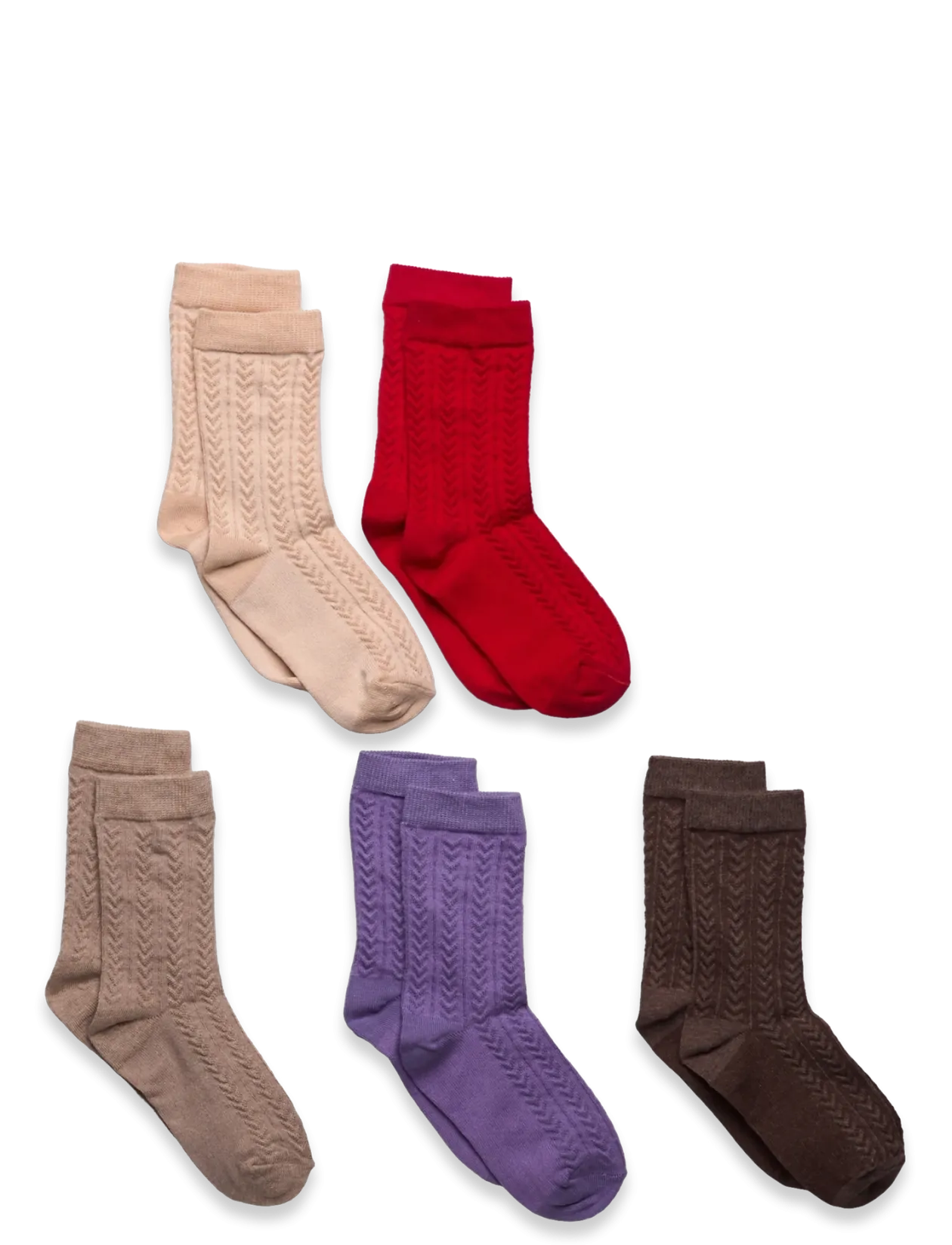Socks w. knit (5-pack) - Børn