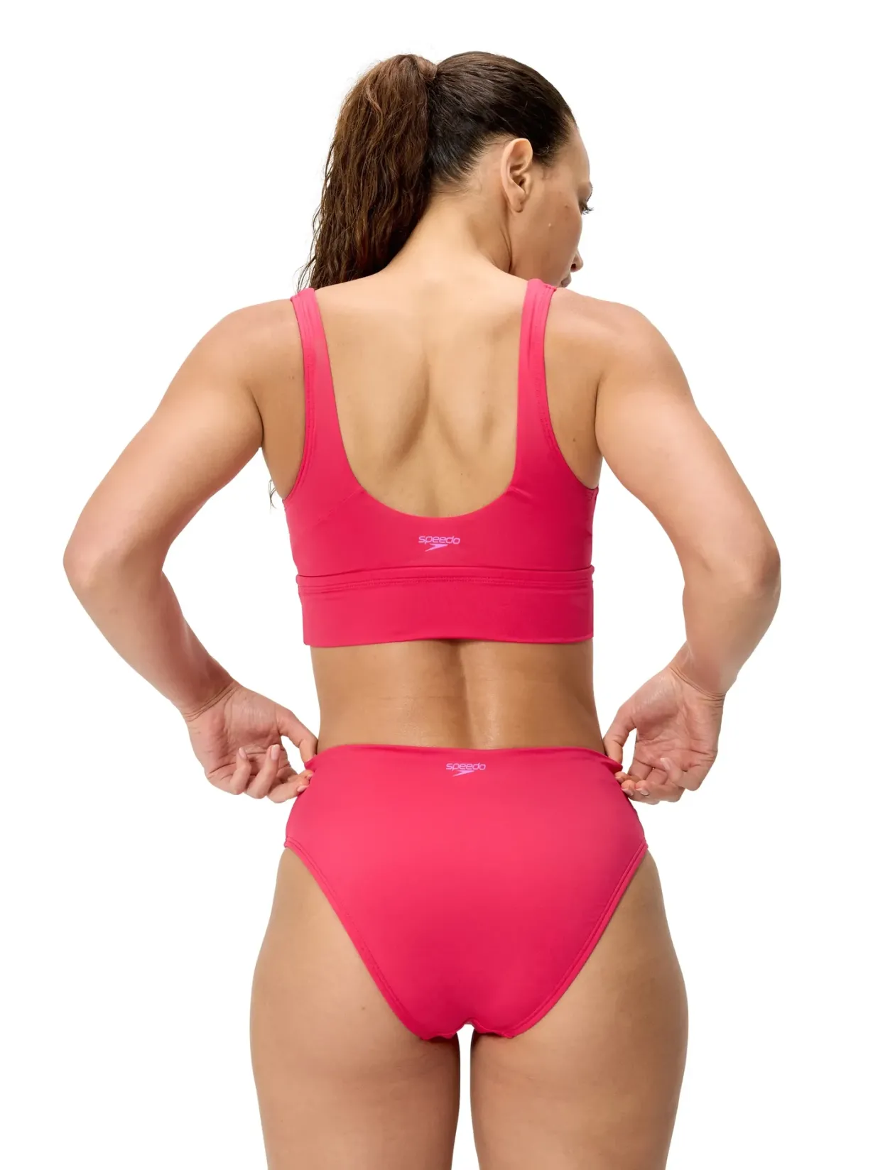 Solid Cheeky High Waist Bikini Bottom - Bikinier