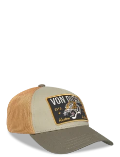 Square Patch Trucker Yellow/Dark Green Von Dutch - Kasketter