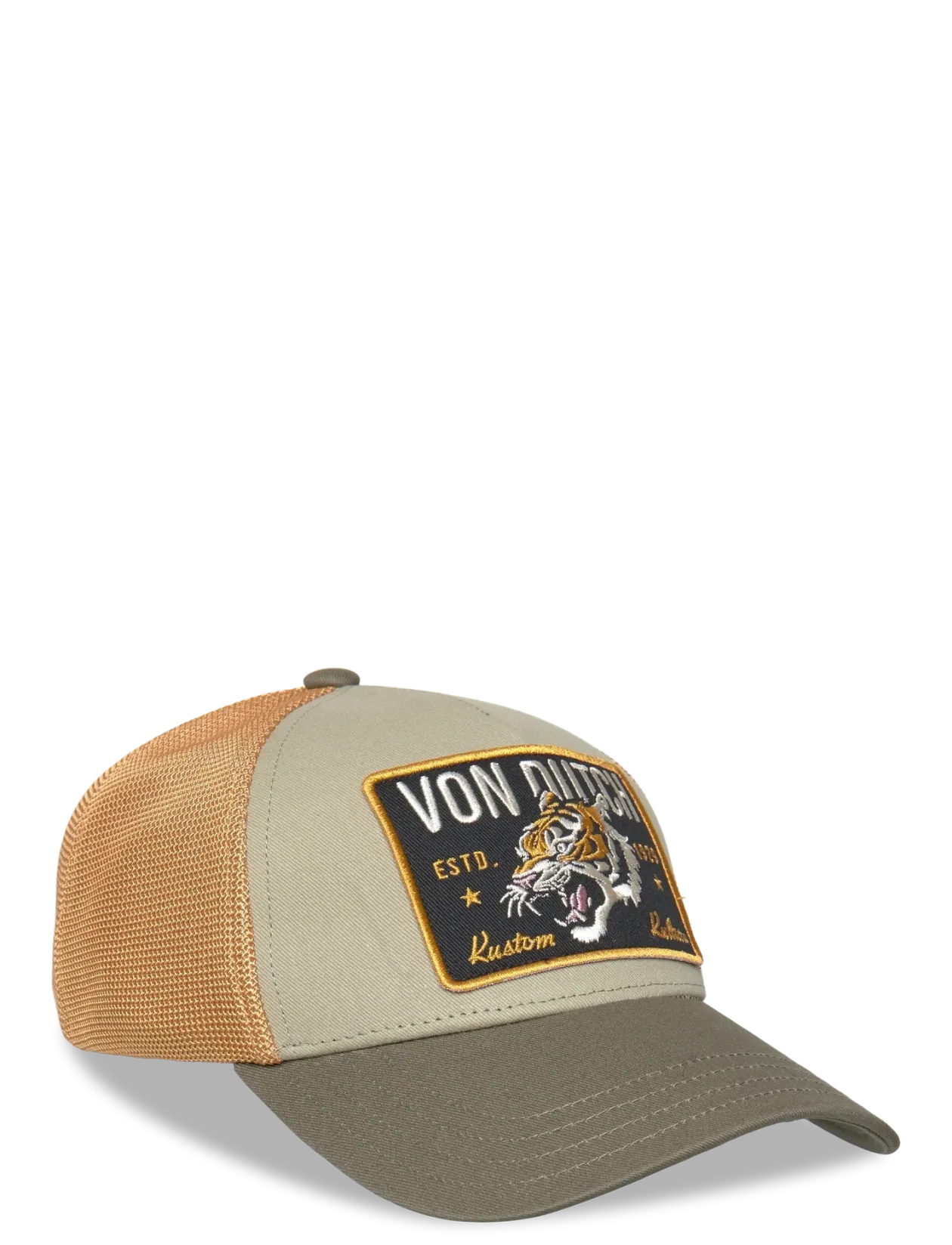 Square Patch Trucker Yellow/Dark Green Von Dutch - Kasketter