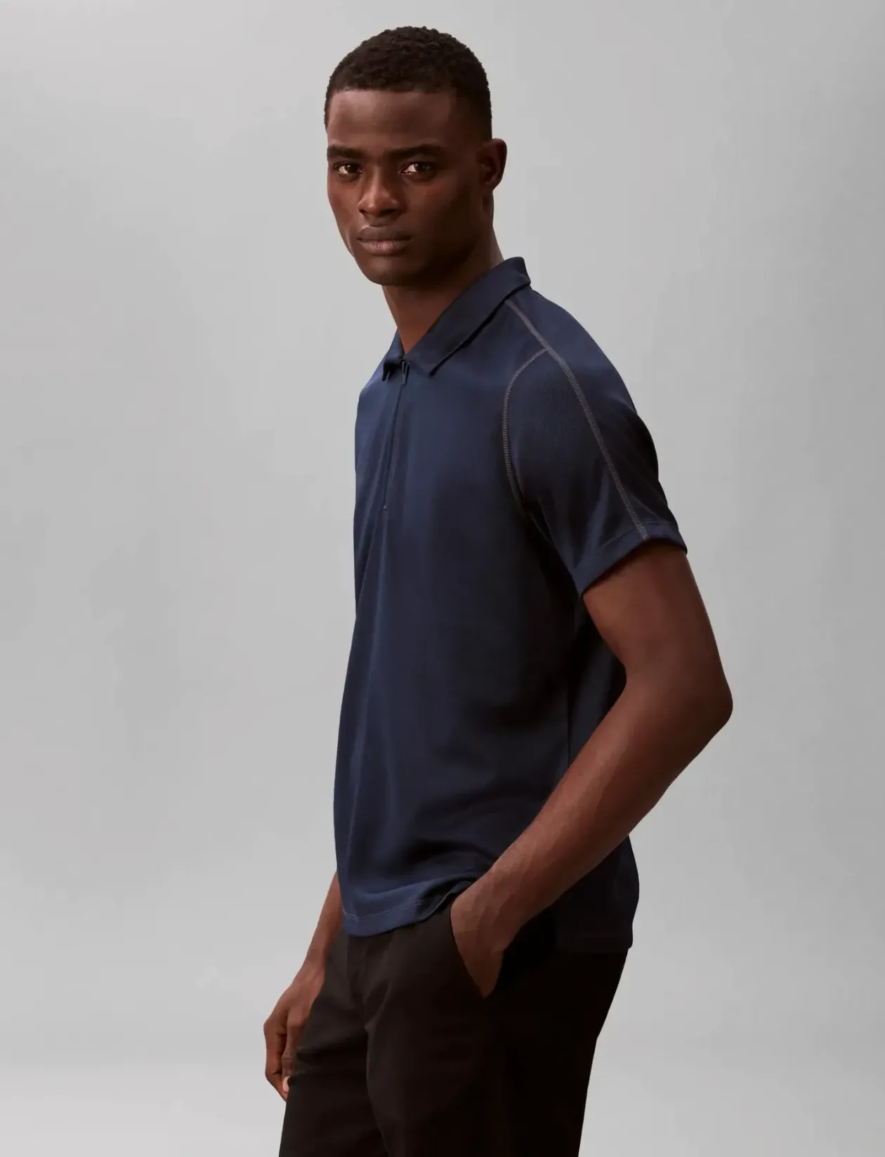 SS SLIM STRETCH MESH PIQUE POLO - Kortærmede