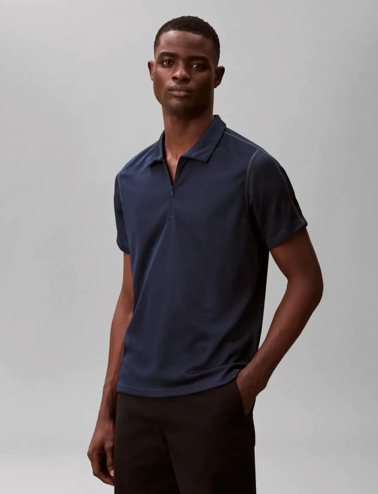 SS SLIM STRETCH MESH PIQUE POLO - Kortærmede