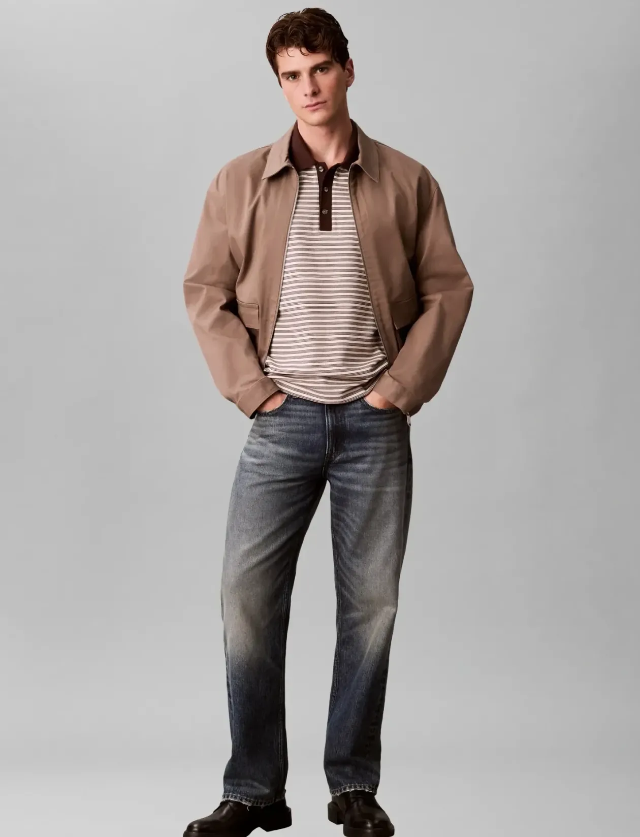 SS STRIPED OTTOMAN POLO - Kortærmede