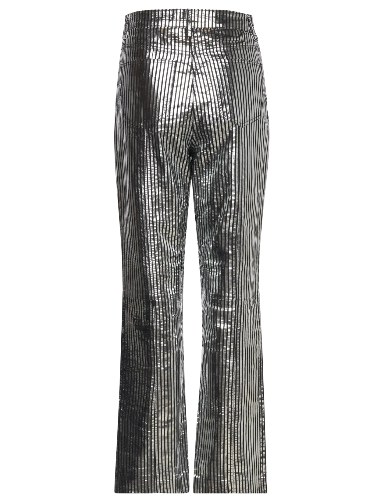 Striped Leather Pants - Læderbukser