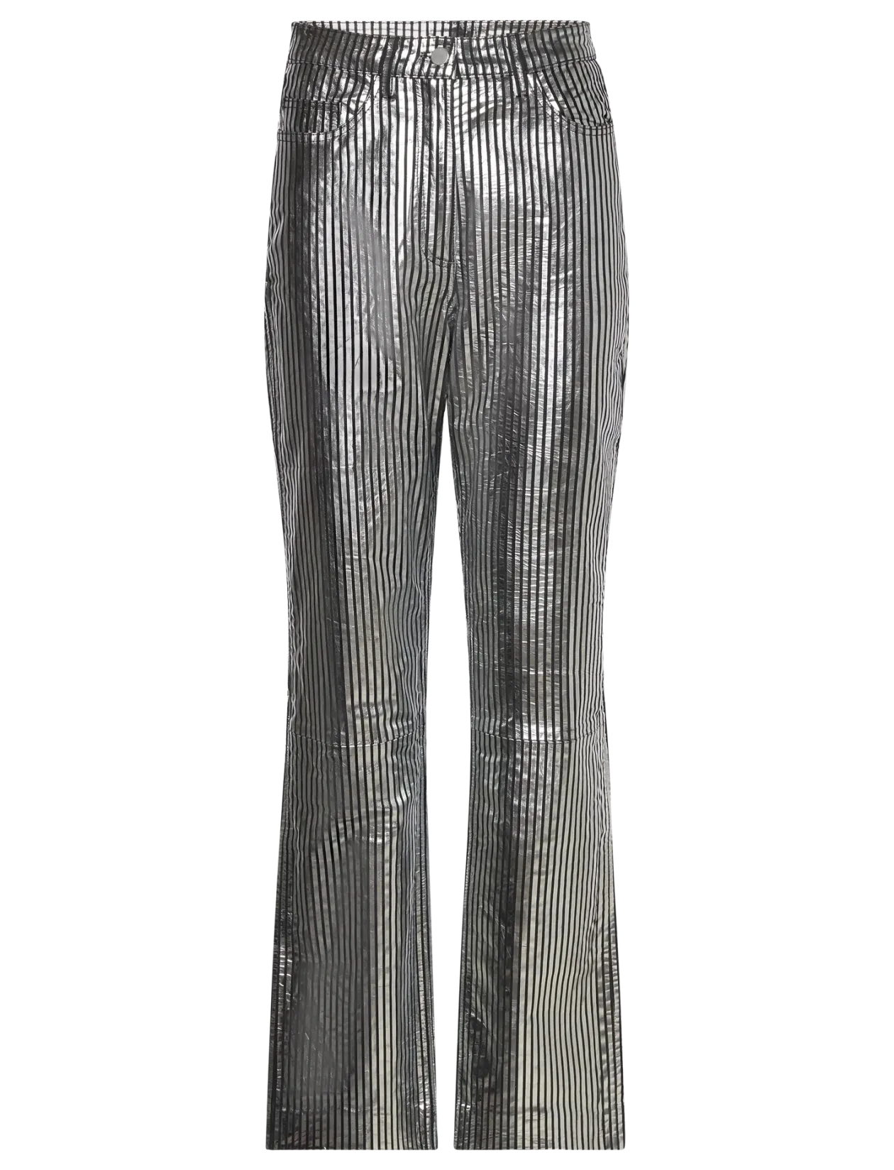 Striped Leather Pants - Læderbukser