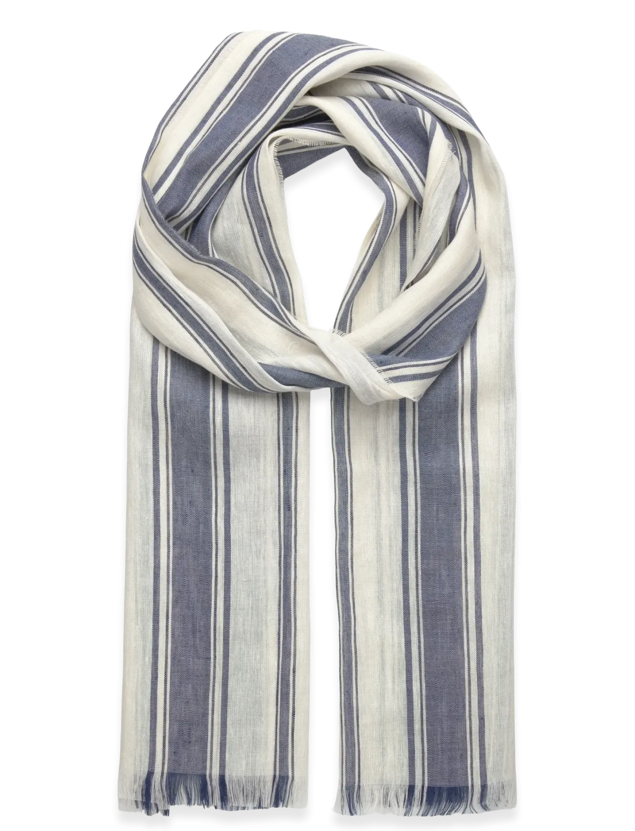 STRIPED LINEN SCARF - Tynde tørklæder