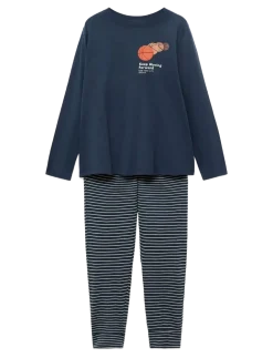 Striped long pyjamas - Sæt