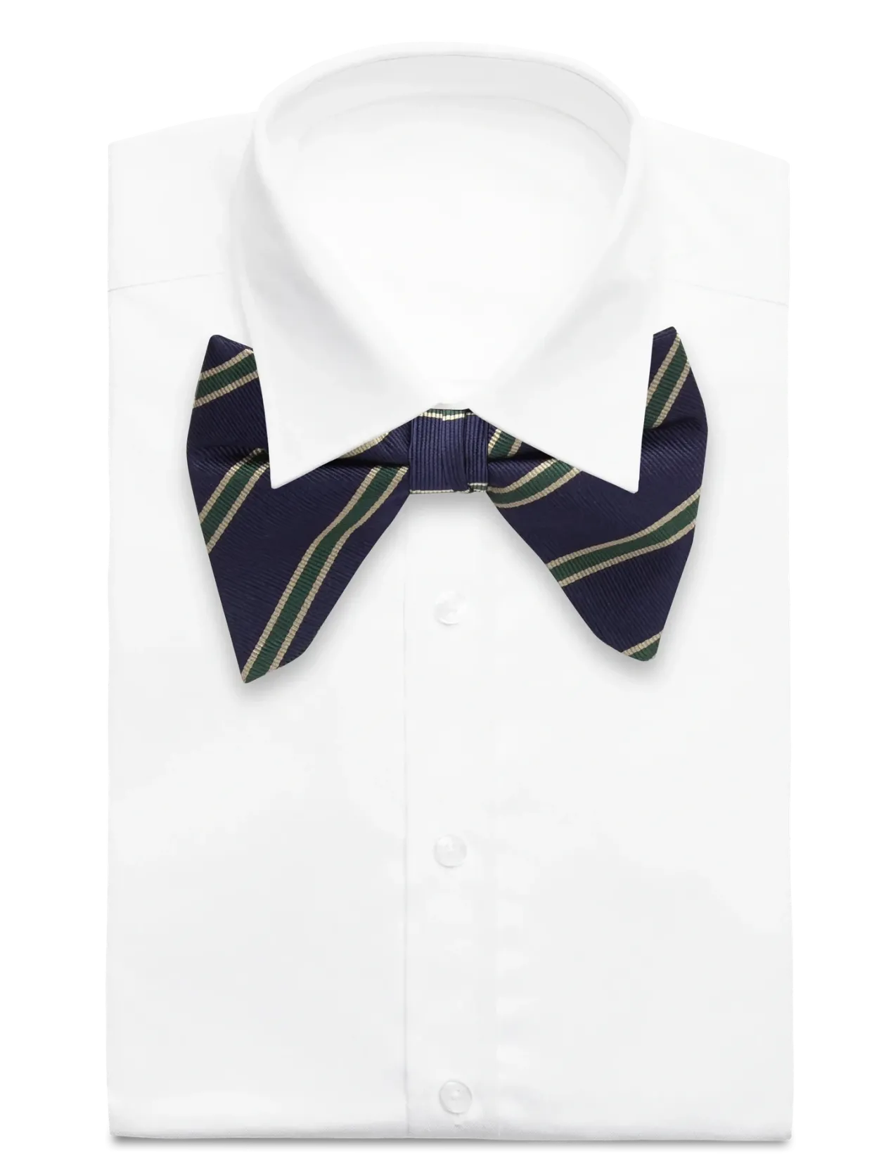 Striped Oversized Bow Tie - Butterflies