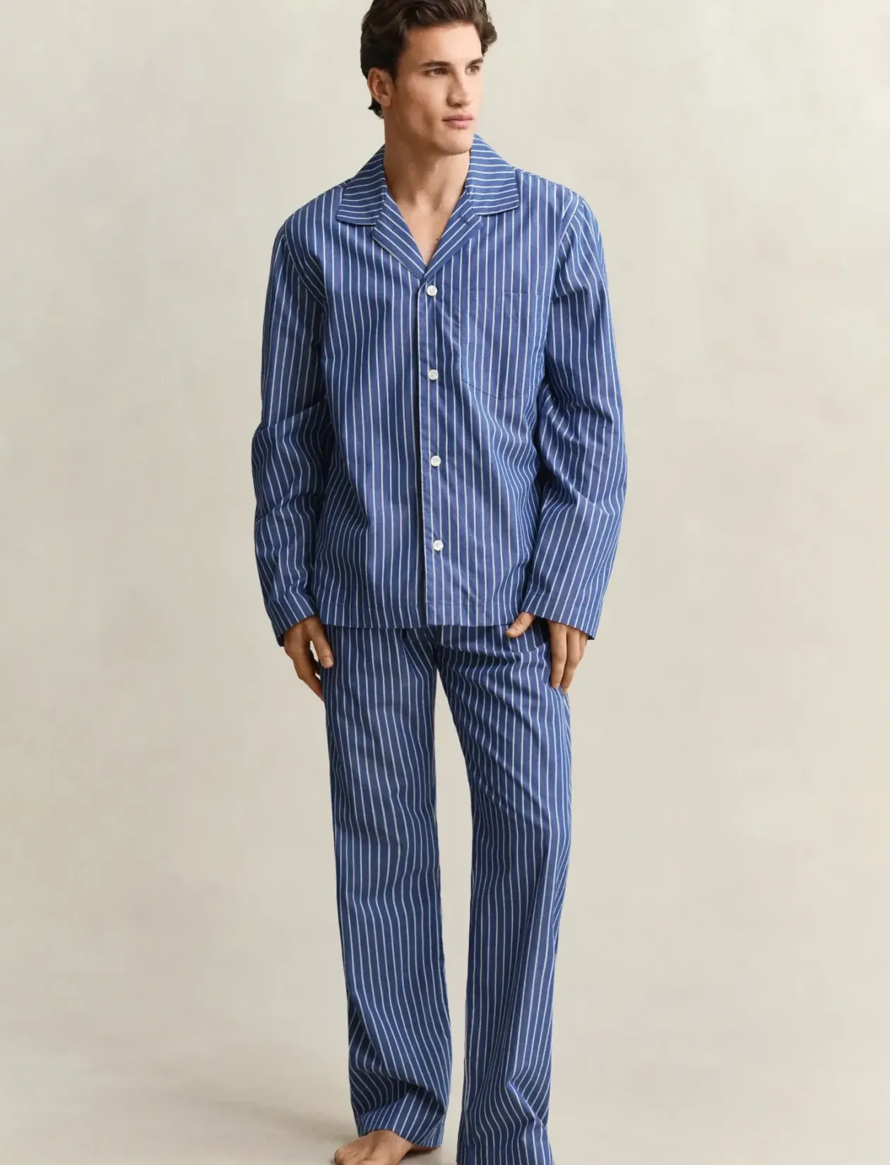 STRIPED POPLIN PAJAMA SET - Pyjamas