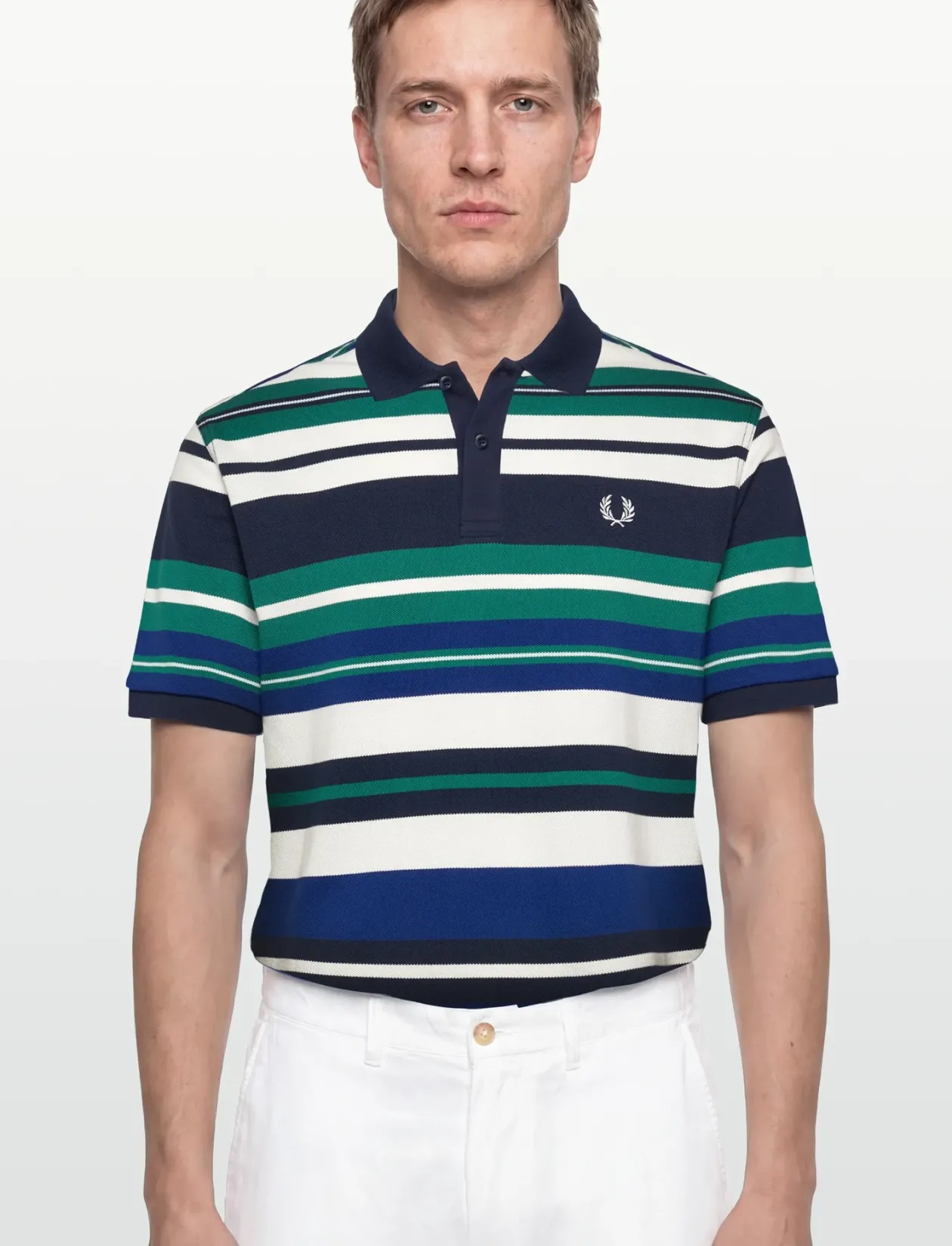 STRIPED RELAXED POLO - Kortærmede