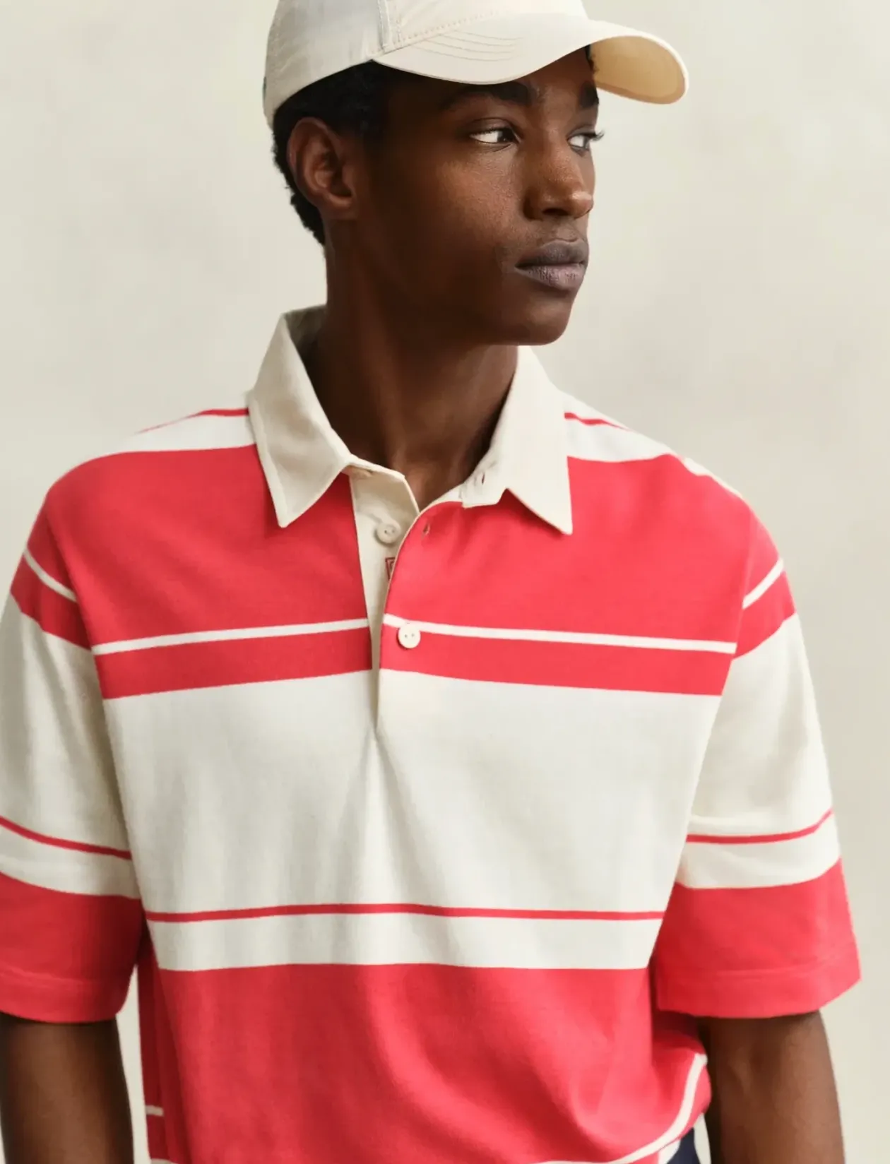 STRIPED SS RUGGER - Kortærmede