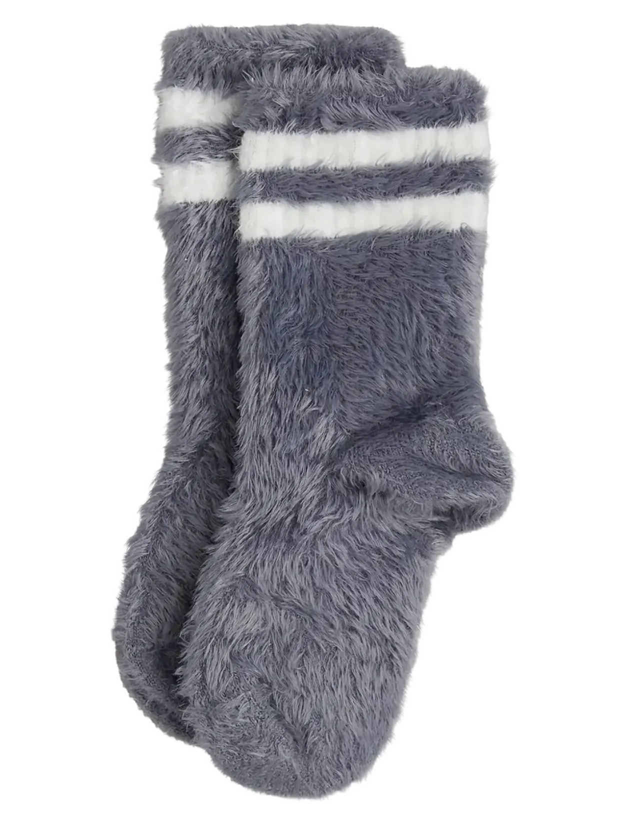 Stripe fluffy 1-pack socks - Børn