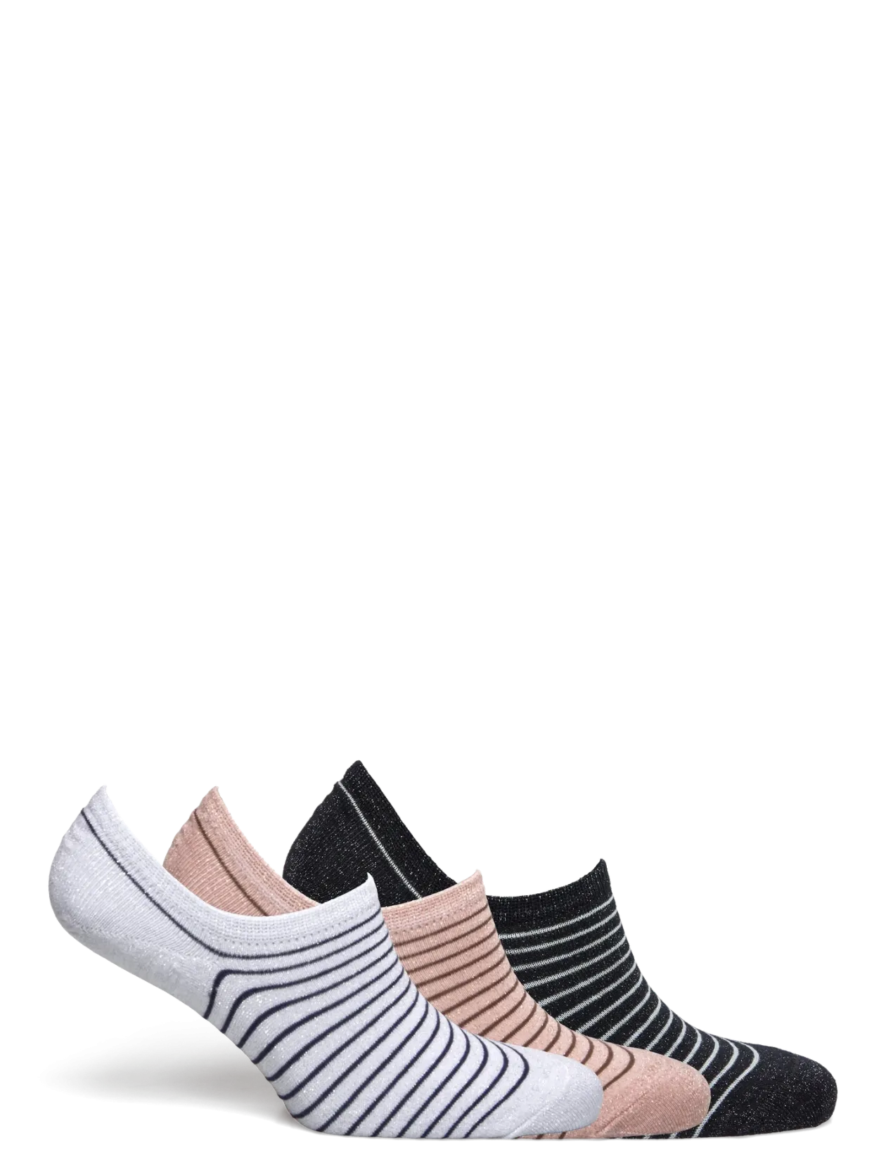 Stripe Glitter Sneakie Sock 3 Pack - Strømper