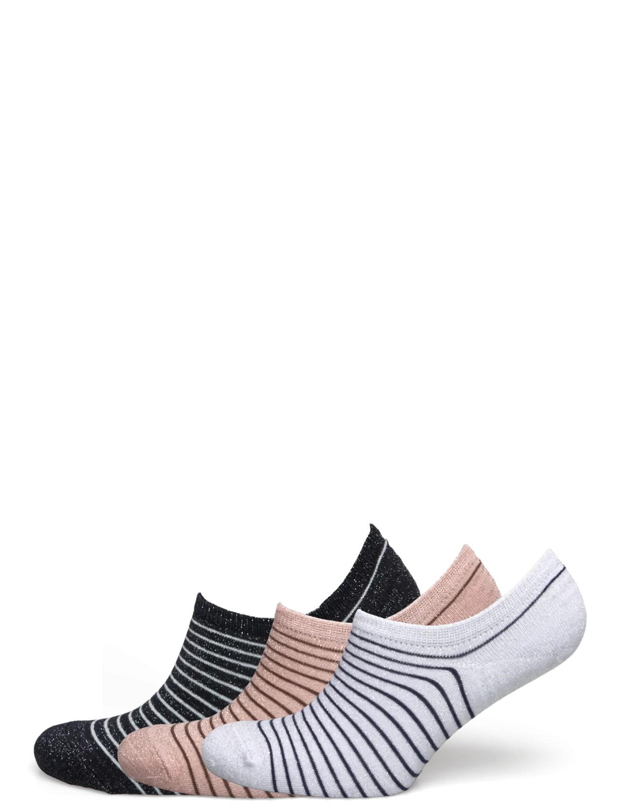 Stripe Glitter Sneakie Sock 3 Pack - Strømper