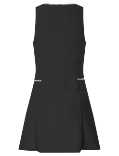 Structured Crepe, Sleeveless Button-Up Mini Dress - Korte kjoler