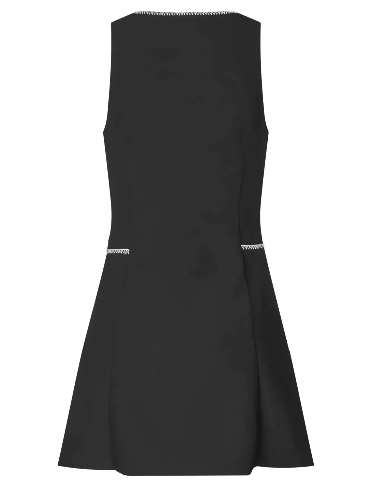Structured Crepe, Sleeveless Button-Up Mini Dress - Korte kjoler