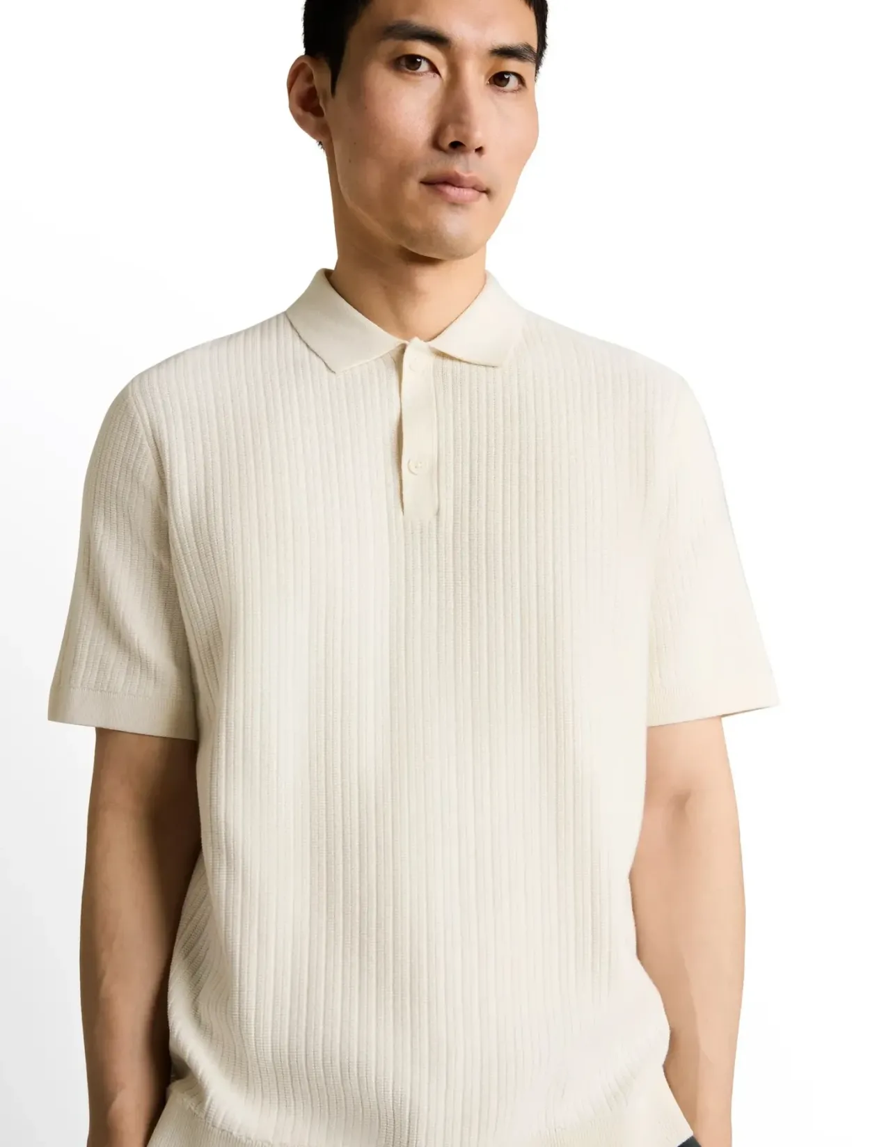 structured knit polo - Kortærmede poloer