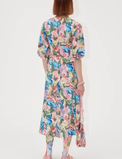 2259 Structure Stretch, 3/4 Sleeve - Midi kjoler