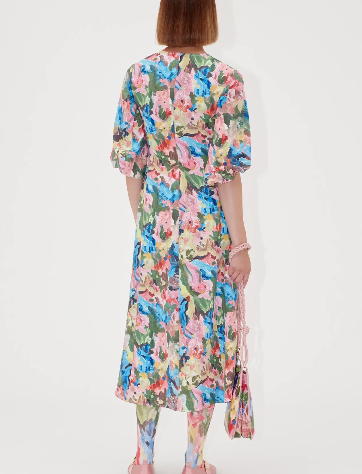 2259 Structure Stretch, 3/4 Sleeve - Midi kjoler