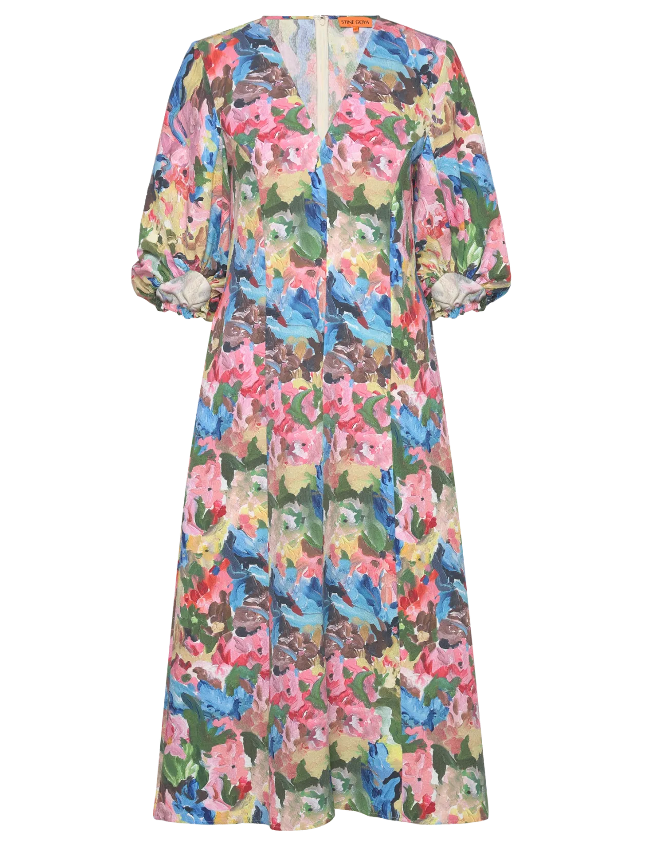 2259 Structure Stretch, 3/4 Sleeve - Midi kjoler